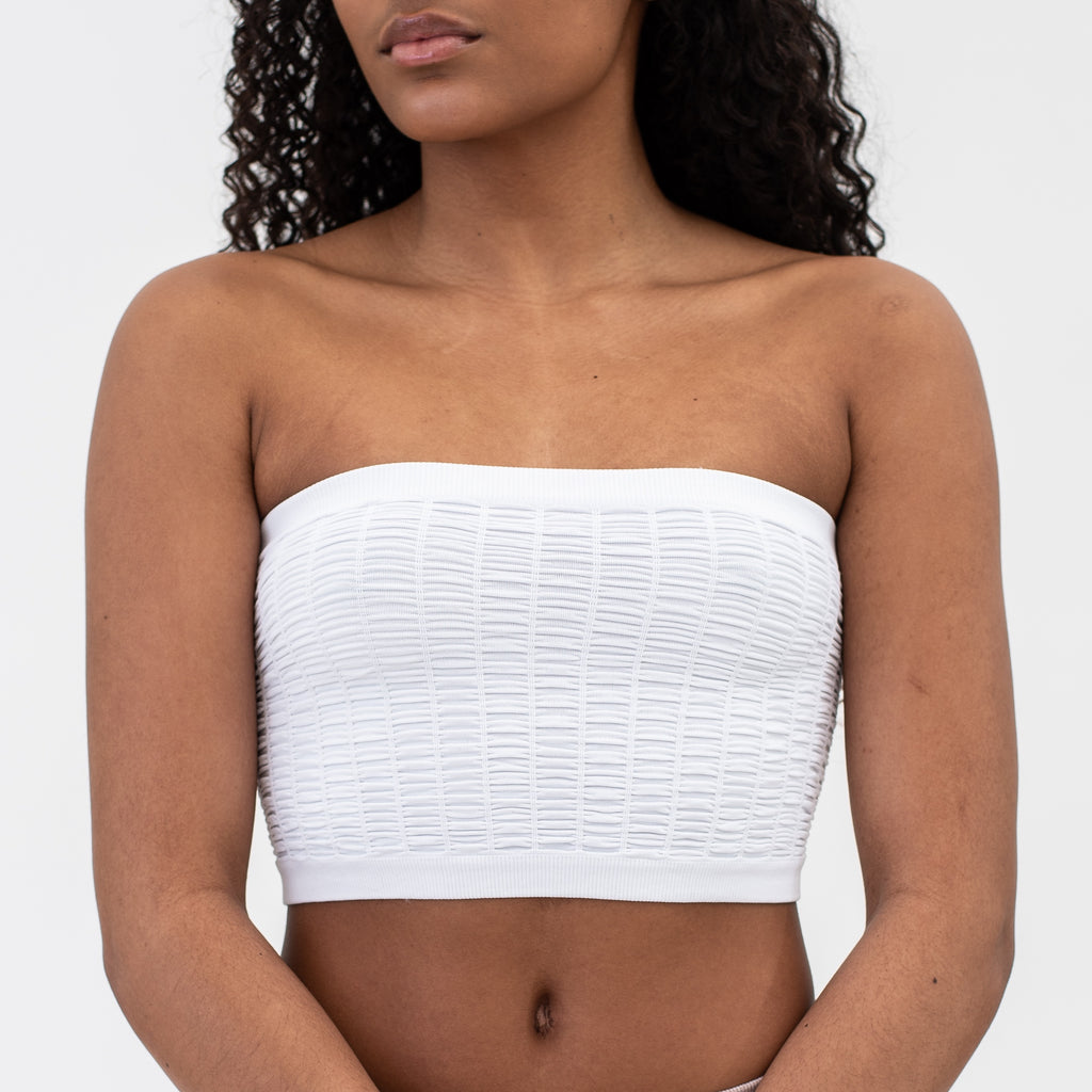 Shirred Strapless Boob Tube Tops - Holley Day